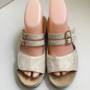 Helle Comfort Geo Print Nubuck Sandal 6/36 Eur